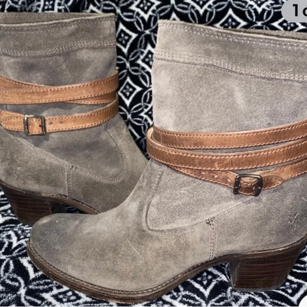 FRYE “Jane” Gray suede Short slouch boot Sz 7